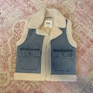 ZARA DENIM & SHERPA VEST